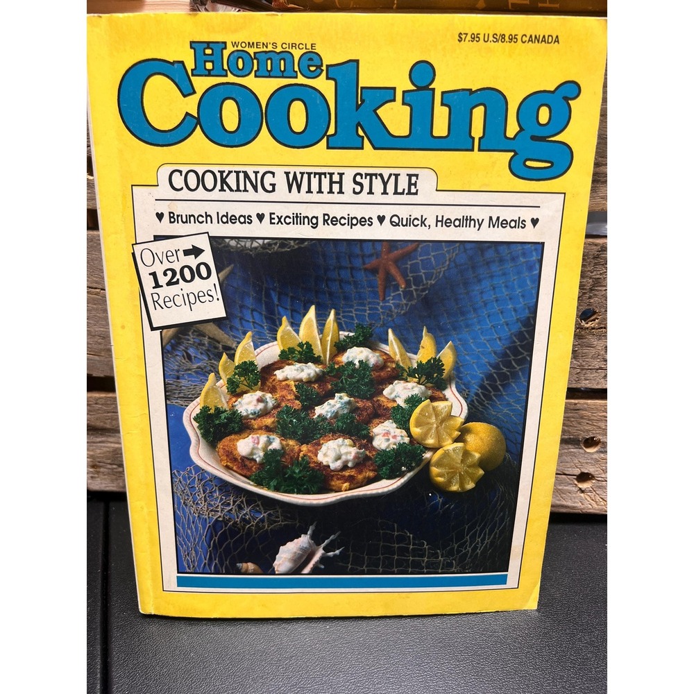 Womens Circle Home Cooking, Cooking with Style. 1200 Recipes! 1980s Vtg Cookbook
